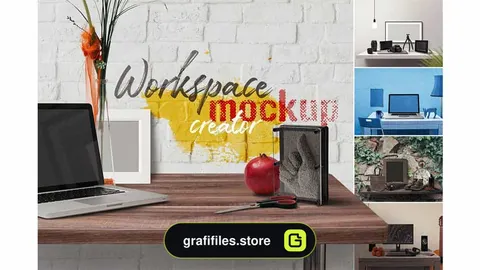 موکاپ ست اداری Workspace Mockup Creator
