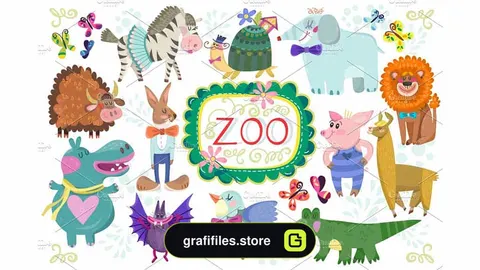دانلود وکتور باغ وحش Zoo