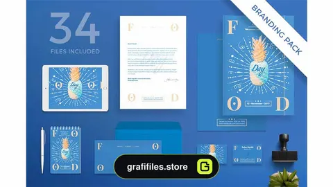 فایل لایه باز ست اداری Branding Pack | Food Day