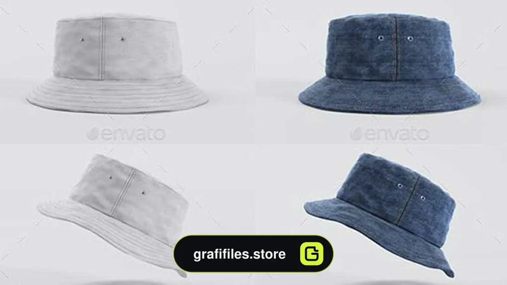 موکاپ کلاه Bucket Hat Mockup Pack