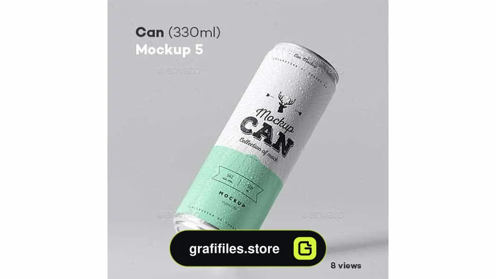 موکاپ قوطی نوشابه Can Mock-up 5
