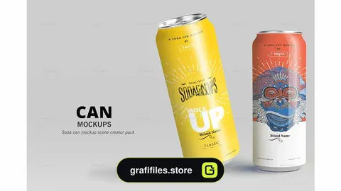 موکاپ قوطی نوشابه Can Mockups