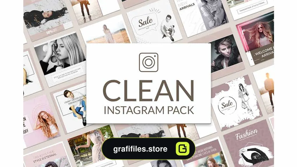 فایل لایه باز بنر اینستاگرام Clean Instagram Banner Pack