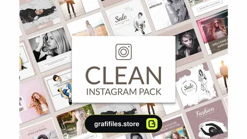 فایل لایه باز بنر اینستاگرام Clean Instagram Banner Pack
