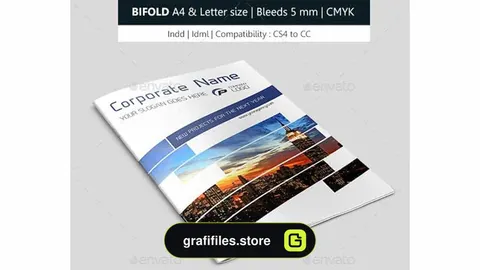 قالب آماده ایندیزاین بروشور شرکتی Corporate Bifold