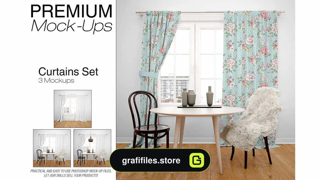 موکاپ پرده Curtains 2