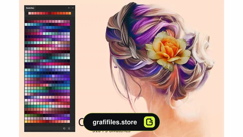 پالت رنگ Cute Girly Hair Ps Swatches