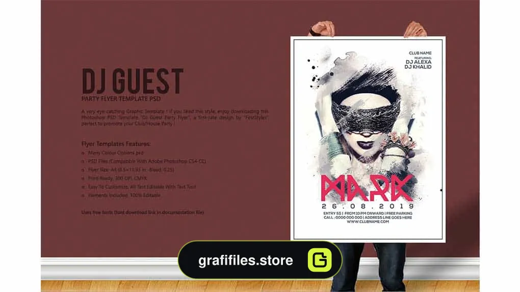 فایل لایه باز بنر DJ Guest Party Flyer