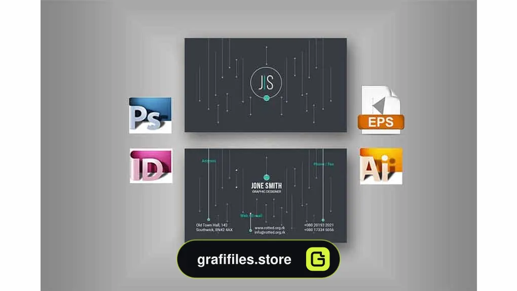 وکتور کارت ویزیت Dot Business Card