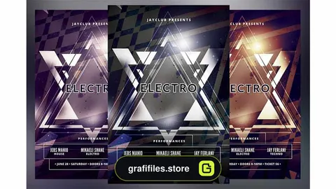فایل لایه باز آگهی Electro Flyer