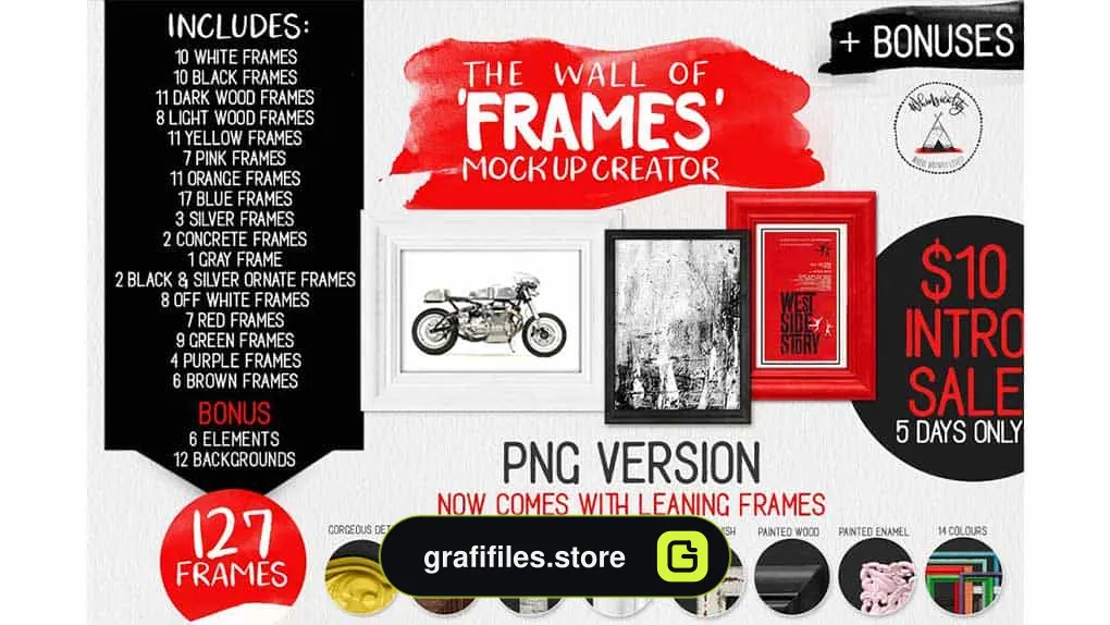 موکاپ قاب عکس Frame Creator PNG Version w Bonus