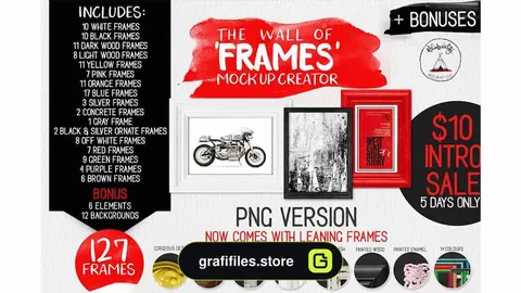 موکاپ قاب عکس Frame Creator PNG Version w Bonus