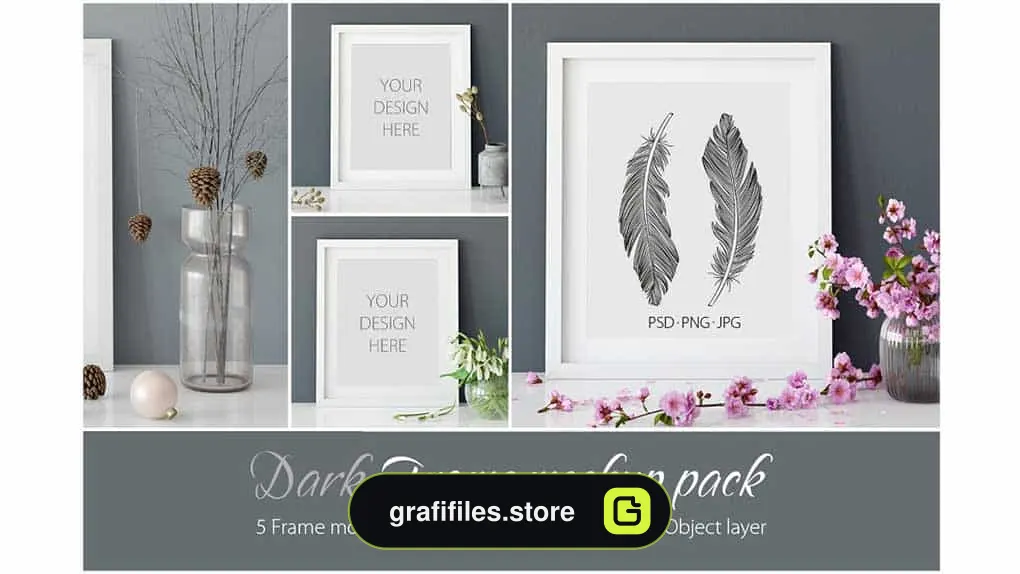 موکاپ قاب عکس Frames Mockup 8×10 – PACK