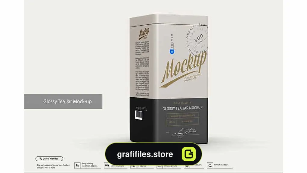 موکاپ قوطی چای