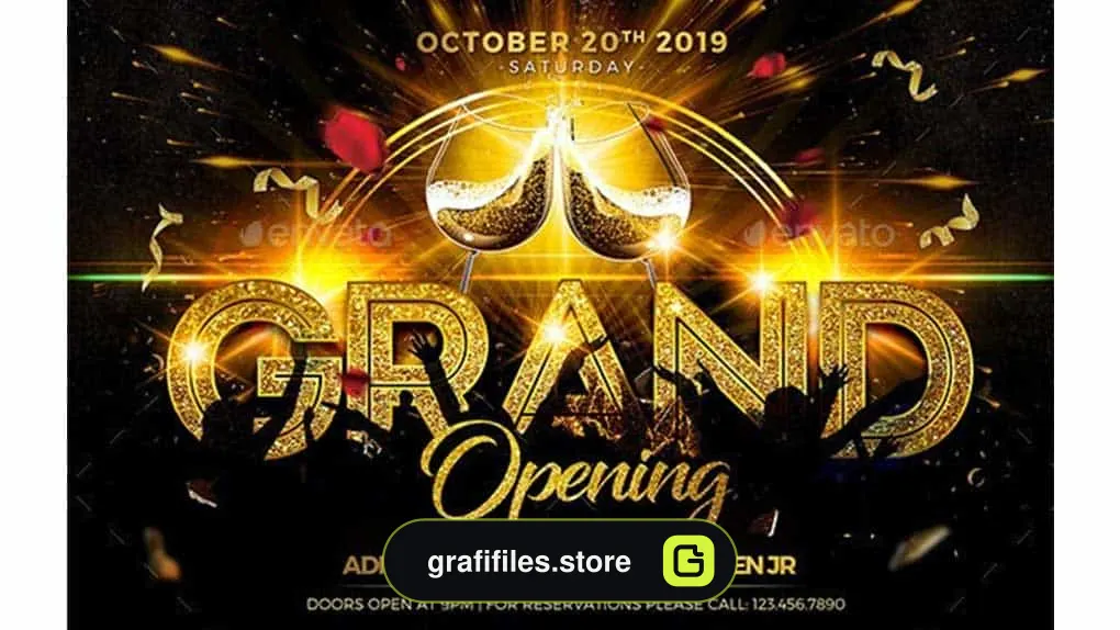 فایل لایه باز بنر Grand Opening Flyer
