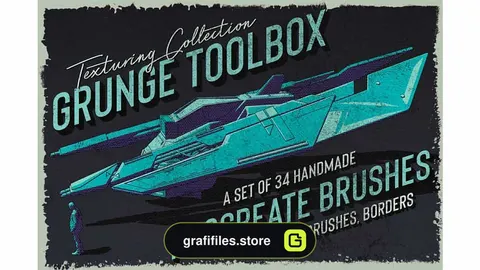 براش Grunge Toolbox Procreate Brushes