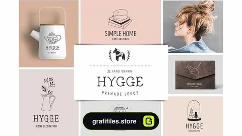 فایل لایه باز لوگو Hygge – premade logo collection