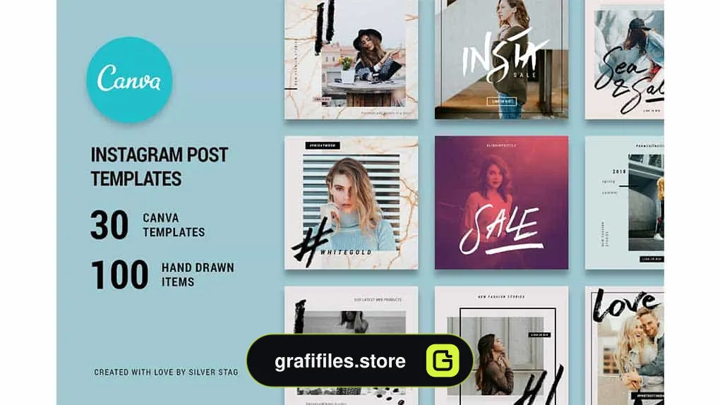 فایل لایه باز پست اینستاگرام Instagram Hand-Drawn Posts