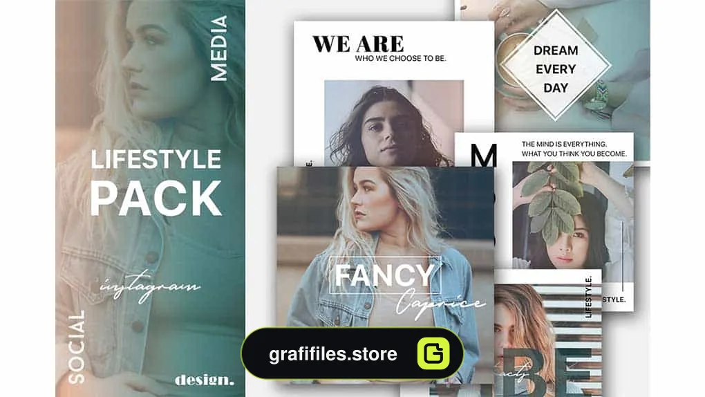 فایل لایه باز اینستاگرام LIFESTYLE Instagram Template Set