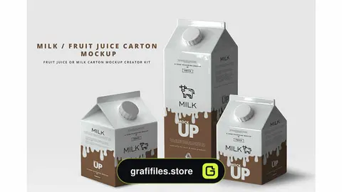 موکاپ پاکت شیر Milk