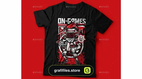 وکتور تیشرت On-Games T-Shirt Design