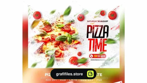 فایل لایه باز تراکت فروش پیتزا