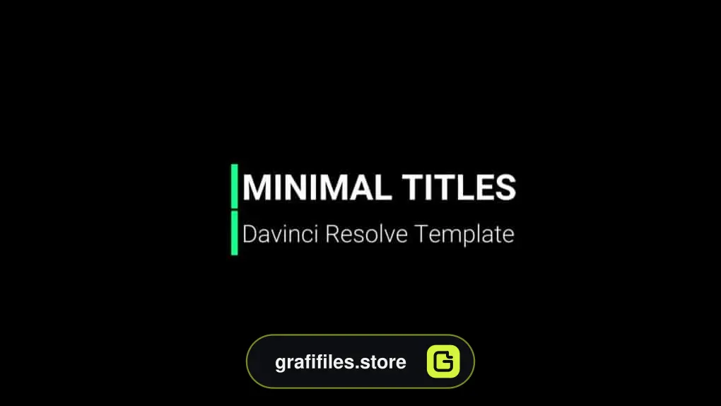 پروژه آماده تایتل Minimal Titles
