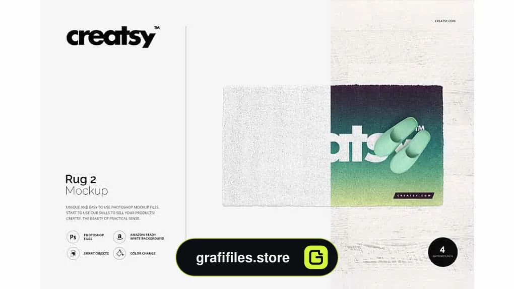 موکاپ پادری Rug 2 Mockup Set