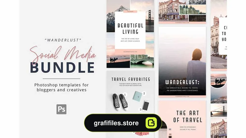 فایل لایه باز شبکه های اجتماعی Social Media Templates Bundle