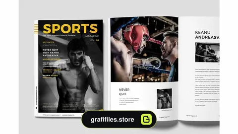 قالب آماده ایندیزاین مجله ورزشی Sports Magazine