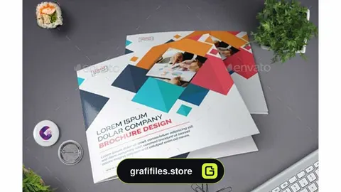 فایل لایه باز بروشور Square Tri-fold Brochure