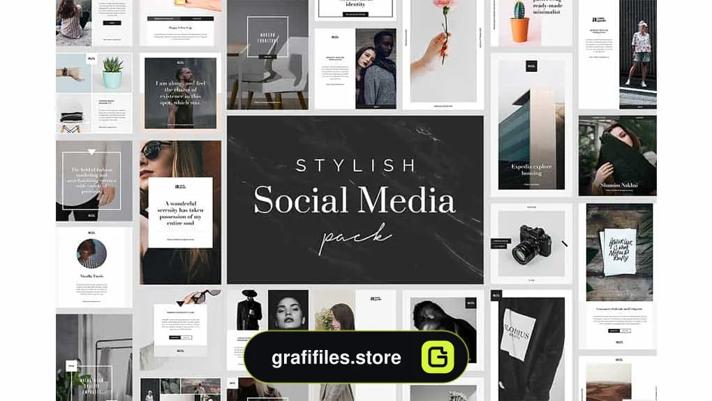فایل لایه باز شبکه اجتماعی Stylish Social Media Pack