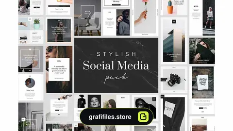فایل لایه باز شبکه اجتماعی Stylish Social Media Pack