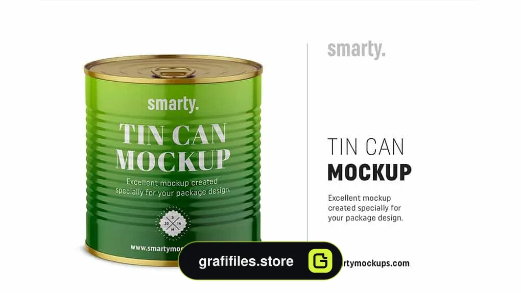 موکاپ قوطی کنسرو Tin can mockup