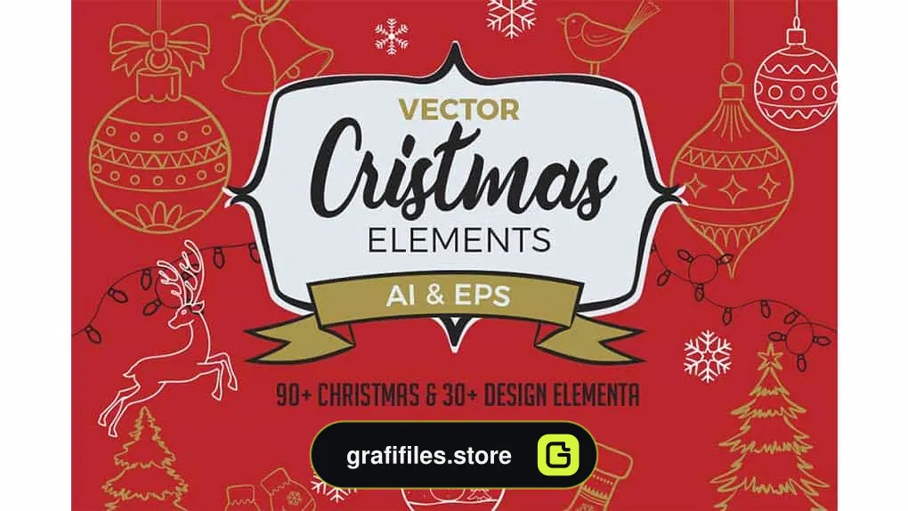 وکتور کریسمس Vector Christmas Elements
