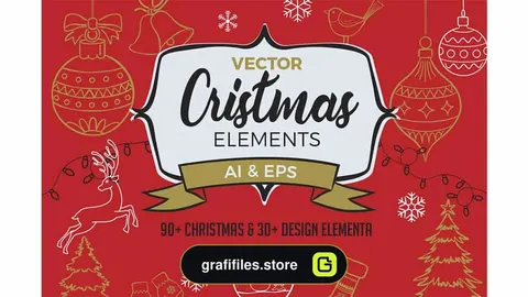 وکتور کریسمس Vector Christmas Elements