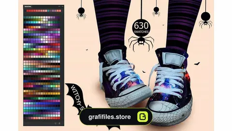 پالت رنگ Witchy Socks & Shoes Ps Swatches