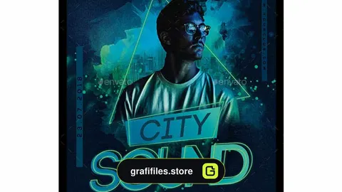 فایل لایه باز بنر City Sound Party Flyer