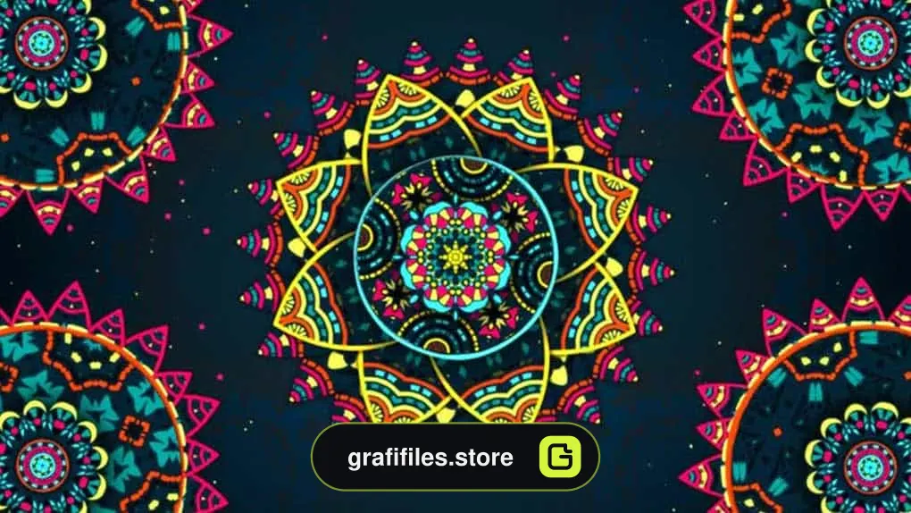 بک گراند موشن گرافیک Flower Kaleidoscope