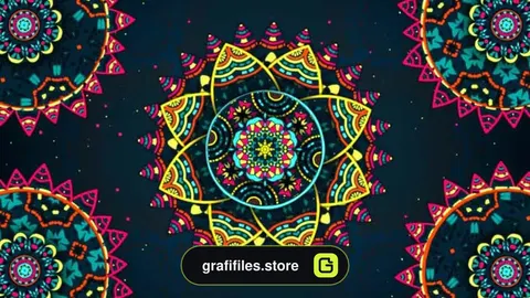 بک گراند موشن گرافیک Flower Kaleidoscope