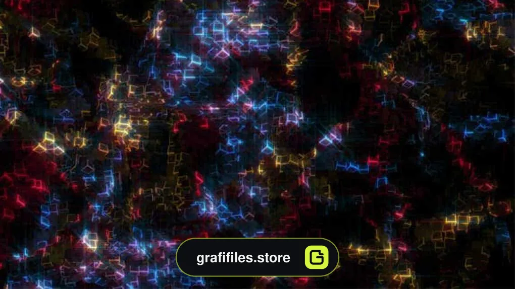 بک گراند موشن گرافیک پارتیکل Glowing Cubes Particles