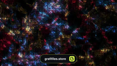 بک گراند موشن گرافیک پارتیکل Glowing Cubes Particles