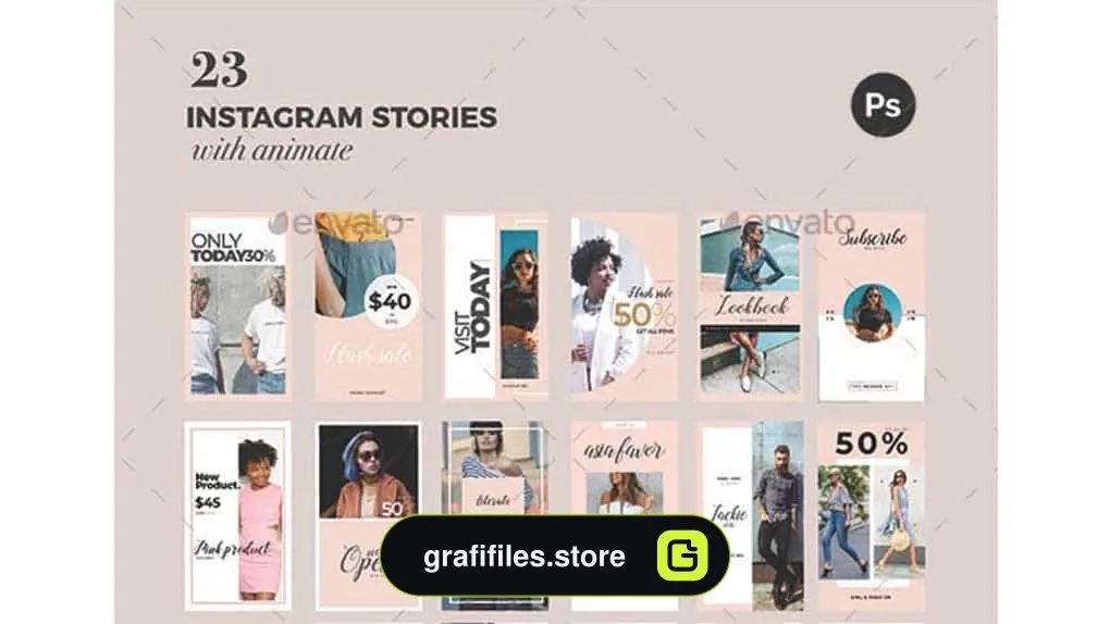 فایل لایه باز استوری اینستاگرام Instagram Story Templates