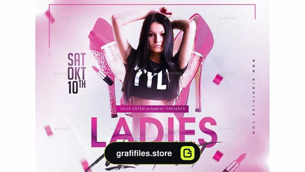 فایل لایه باز بنر Ladies Night 2