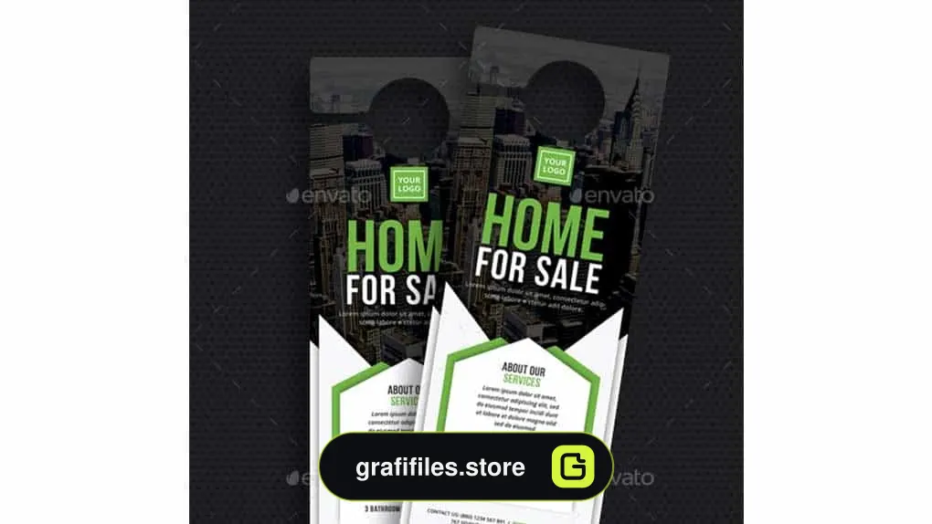 فایل لایه باز آویز درب مشاور املاک