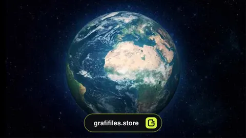 فوتیج چرخش کره زمین Realistic Earth Loop