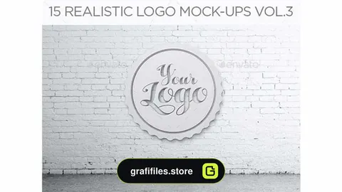 موکاپ لوگو Realistic Logo Mock-Ups Vol.3