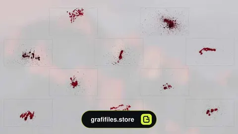 فوتیج پاشیدن خون Splatter Elements 2