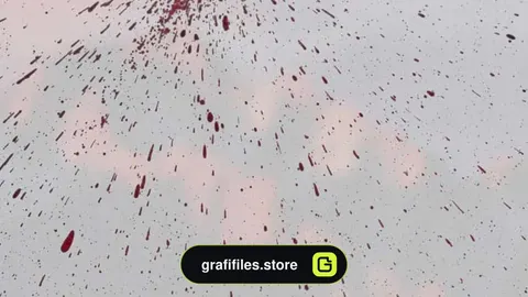 فوتیج پاشیدن خون Splatter Elements 3