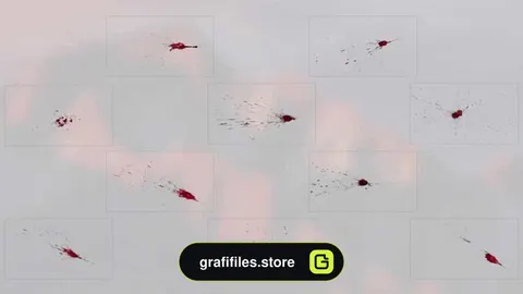 فوتیج پاشیدن خون Splatter Elements 4